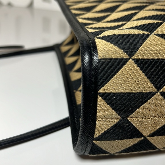 Small Prada Symbole embroidered fabric handbag - Picture 8 of 13